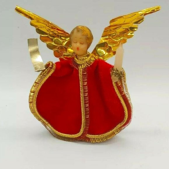 VINTAGE KOESTEL WAX ANGEL CHRISTMAS ORNAMENT 3 1/2" West Germany collectable - Picture 1 of 5